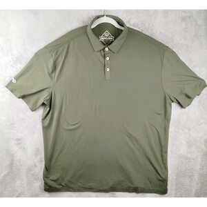 Burlebo Polo Shirt Mens 2XL Green Performance Golf Lightweight Stretch